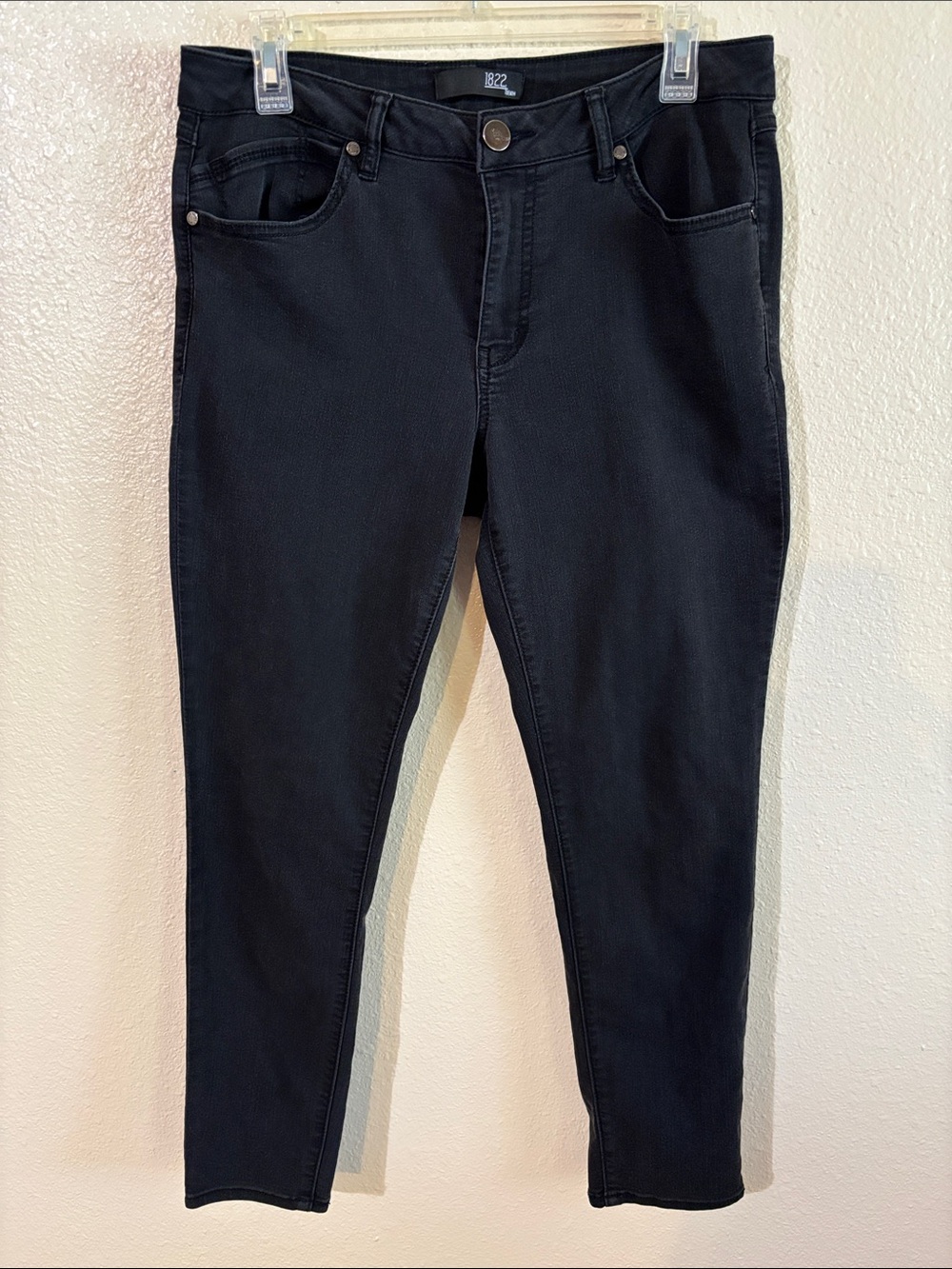 1822 Denim Black Skinny Jeans for Women Size 12